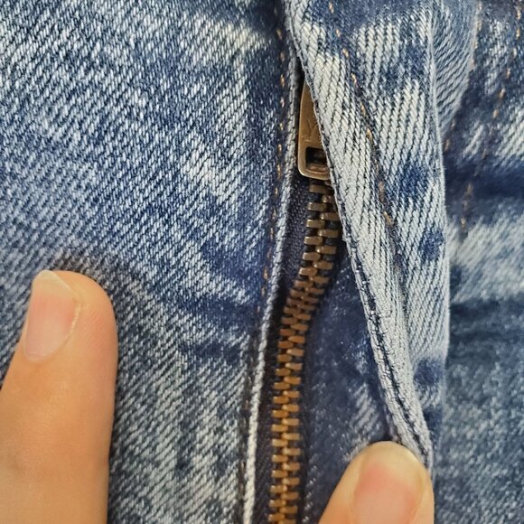 A.N.A Jeans Womens Size 16 Blue High-Rise Straight Distressed Denim - Picture 10 of 12